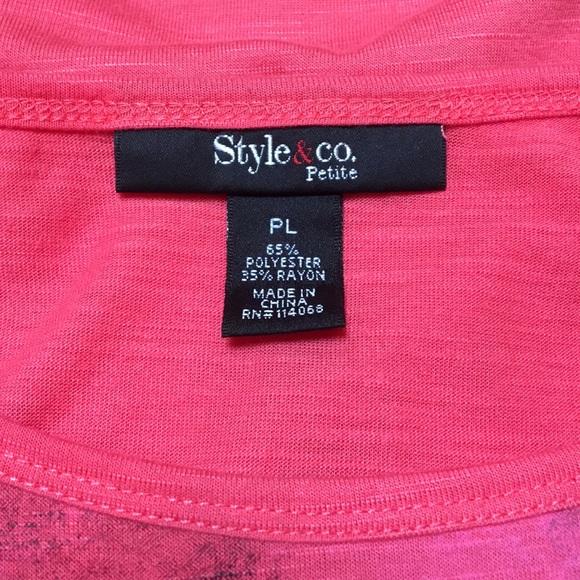 Style & Co Women's Striped Cotton T-Shirt Blue Size Petite Small